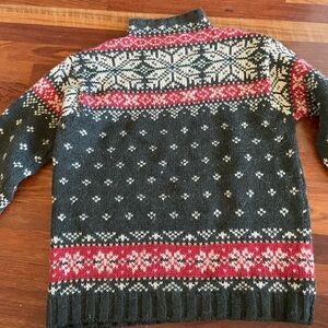 Vintage Abercrombie and fitch Nordic fair isle wool mock neck sweater S